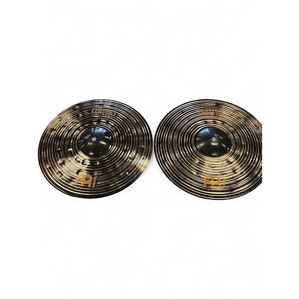 Used MEINL 14in classic custom dark hihat pair Cymbal