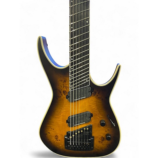 Used Dean Exile Select 7 Multiscale w/ Kahler natural black blurst Solid Body Electric Guitar