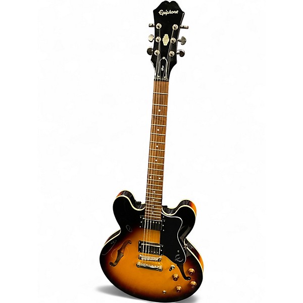 Used 2020 Epiphone dot 335  vintage sunburst Hollow Body Electric Guitar