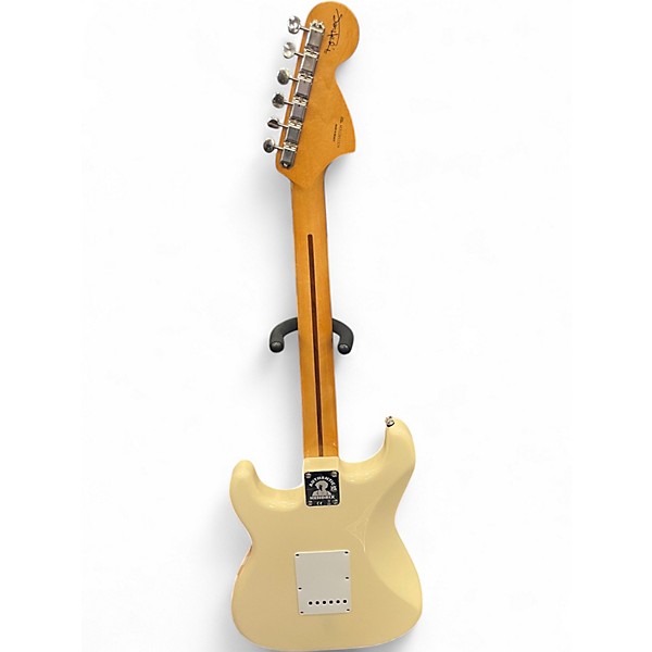 Used Fender Jimi Hendrix Stratocaster Olympic White Solid Body Electric Guitar