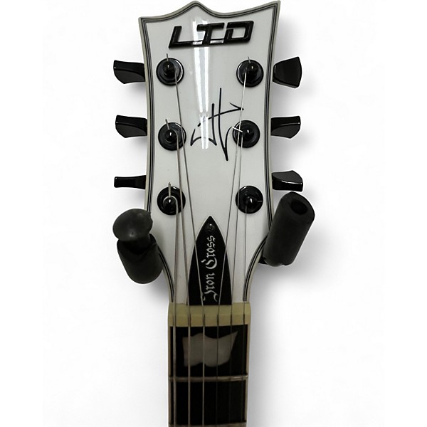 Used ESP LTD James Hetfield Signature Iron Cross Alpine White Solid Body Electric Guitar