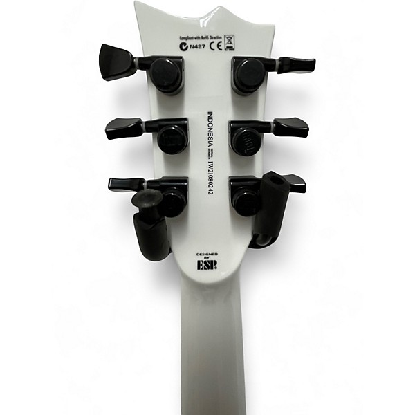 Used ESP LTD James Hetfield Signature Iron Cross Alpine White Solid Body Electric Guitar
