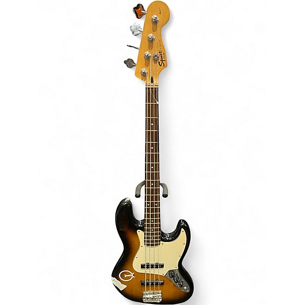Used Squier Affinity Jazz Bass 2 Tone Sunburst Electric Bass Guitar