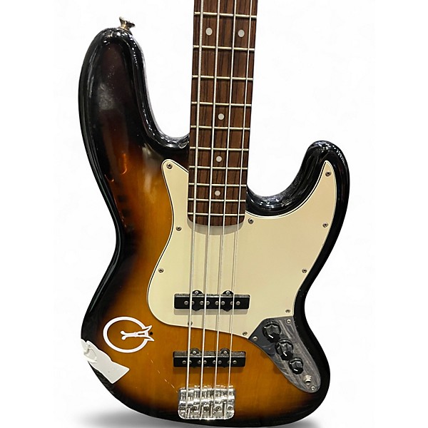 Used Squier Affinity Jazz Bass 2 Tone Sunburst Electric Bass Guitar