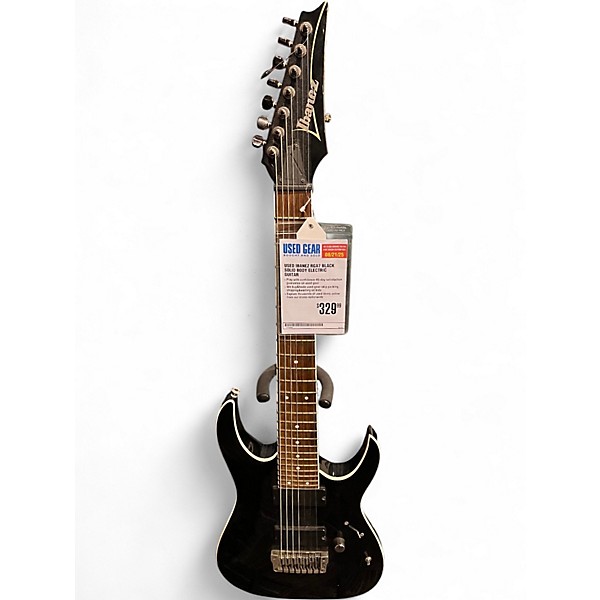 Used Ibanez RGA7 Black Solid Body Electric Guitar