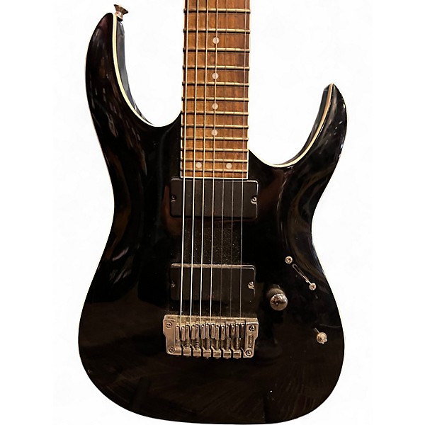 Used Ibanez RGA7 Black Solid Body Electric Guitar