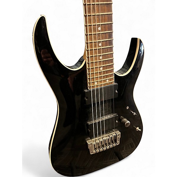 Used Ibanez RGA7 Black Solid Body Electric Guitar
