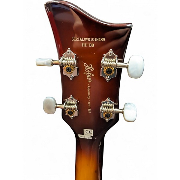Used Hofner HHBB Sunburst Electric Bass Guitar