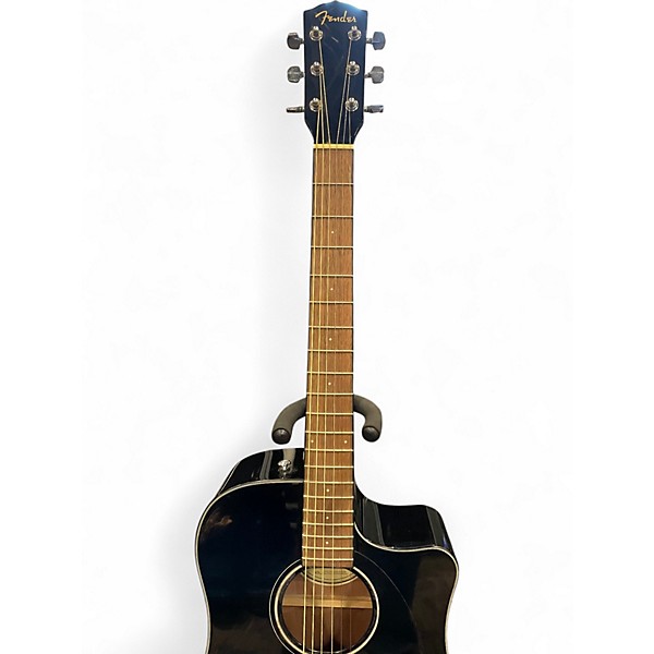 Used Fender CD60SCE Dreadnought Black Acoustic Guitar