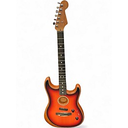 Used Fender American Acoustasonic Stratocaster Sunburst Acoustic Electric Guitar