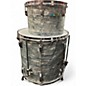 Vintage 1980s Ludwig 4 Piece drums Black diamond Drum Kit