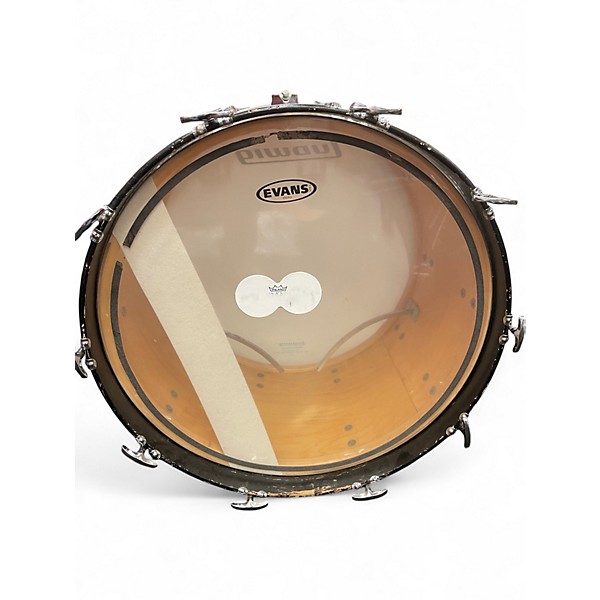 Vintage 1980s Ludwig 4 Piece drums Black diamond Drum Kit