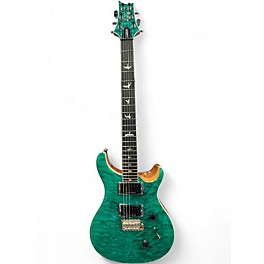 Used PRS SE Custom 24 Quilt Turquoise Solid Body Electric Guitar