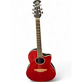Used Ovation CS24 Red Acoustic Electric Guitar