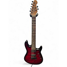 Used Sterling by Music Man Jason Richardson Cutlass Signature 7- DARK SCARLETT BURST Solid Body Electric Guitar