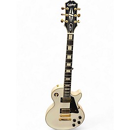 Used Epiphone Les Paul Custom Alpine White Solid Body Electric Guitar