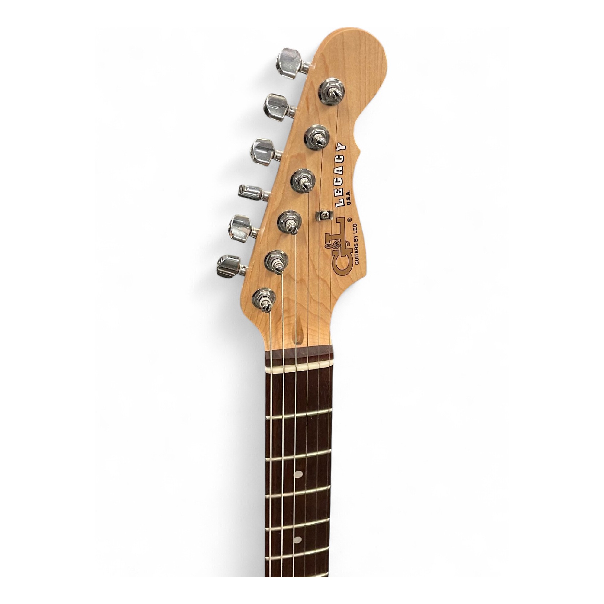 Used G&L Legacy Chrome Red Solid Body Electric Guitar Chrome