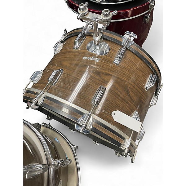 Vintage 1970s Rogers 4 Piece MAHOGANY 4 PIECE Mahogany Drum Kit