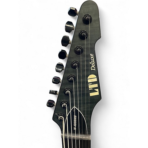 Used ESP LTD M1008MS SEE THRU BLACK SATIN Solid Body Electric Guitar