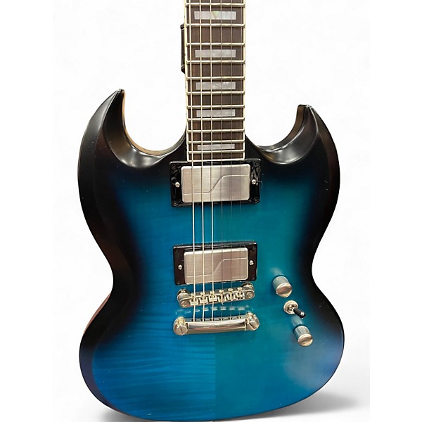 Used Epiphone SG Prophecy Blue Tiger Aged Gloss Solid Body Electric Guitar