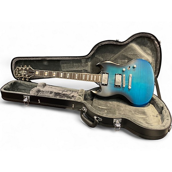 Used Epiphone SG Prophecy Blue Tiger Aged Gloss Solid Body Electric Guitar