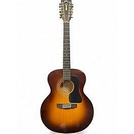 Vintage 1990s Guild JF30-12 Sunburst 12 String Acoustic Electric Guitar