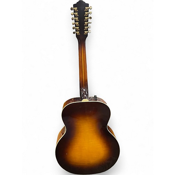 Vintage 1990s Guild JF30-12 Sunburst 12 String Acoustic Electric Guitar