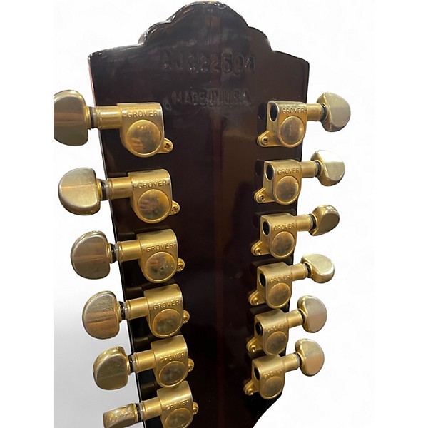 Vintage 1990s Guild JF30-12 Sunburst 12 String Acoustic Electric Guitar
