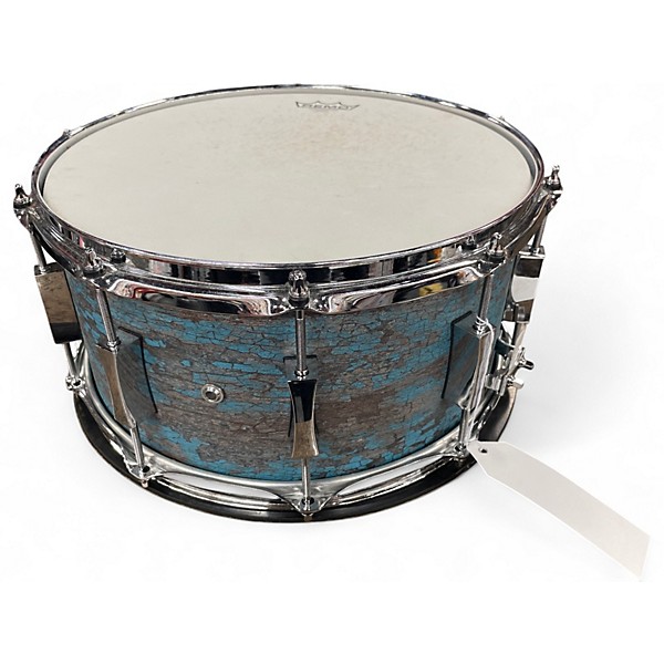 Used Pork Pie 14in Snare  weathered barn blue Drum