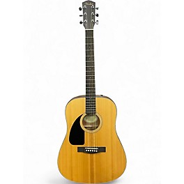 Used Fender CD100 Left Handed Natural Acoustic Guitar