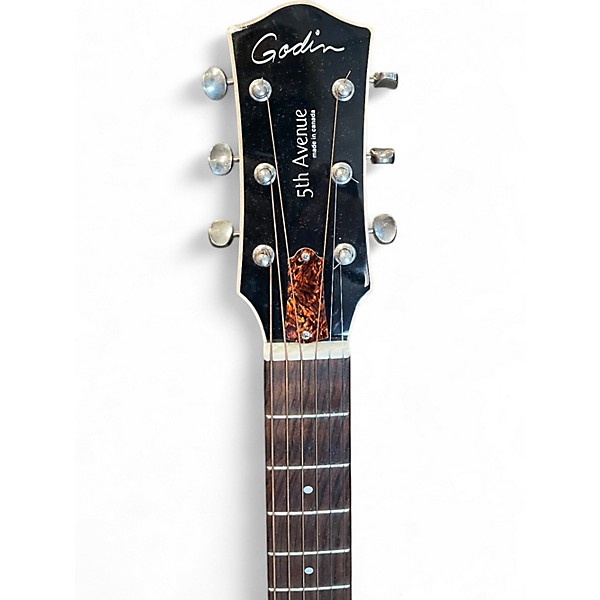 Used Godin 5th Avenue Kingpin P90 Congac Burst Hollow Body Electric Guitar