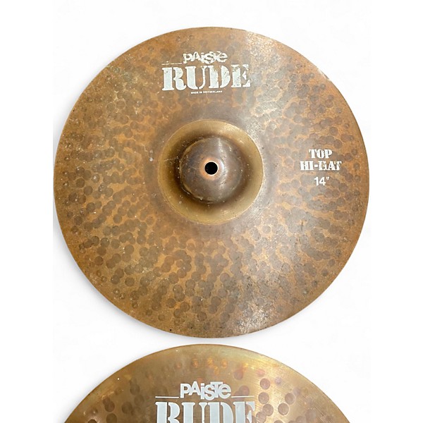 Used Paiste 14in Rude Hi Hat Pair Cymbal