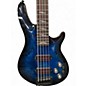Used Schecter Guitar Research omen elite 5 see-thru blue Electric Bass Guitar