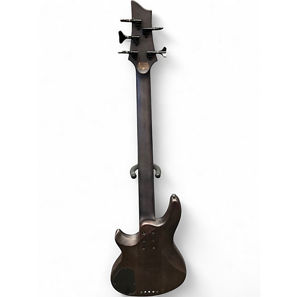 Used Schecter Guitar Research omen elite 5 see-thru blue Electric Bass Guitar