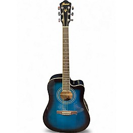 Used Ibanez V70CE Blue Acoustic Electric Guitar