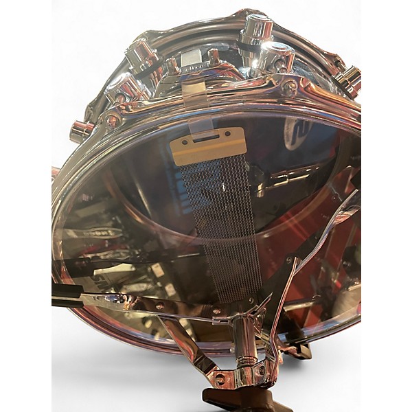 Used DW 13X8 Performance Series Steel Snare Black and Silver Drum