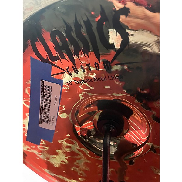 Used MEINL 18in Classic Custom Extreme Metal Crash Brilliant Cymbal