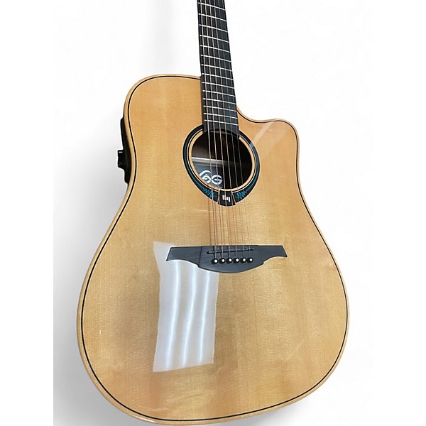 Used Lag Guitars THV30DCE Natural Acoustic Electric Guitar