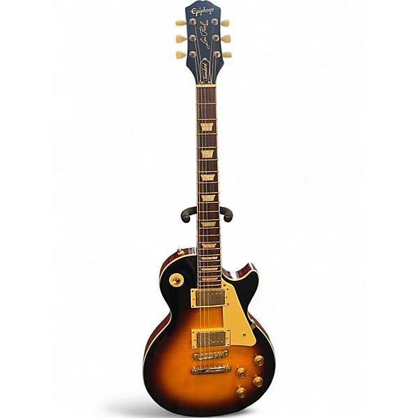 Used Epiphone Les Paul Standard 1950s 2 tone vintage sunburst flame Solid Body Electric Guitar