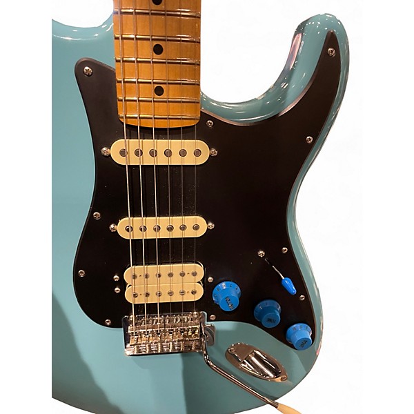 Used 2024 Fender Player Stratocaster HSS Floyd Rose TIDEPOOL BLUE Solid Body Electric Guitar