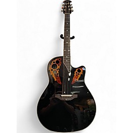 Used Ovation Elite 2078AX Black Acoustic Electric Guitar