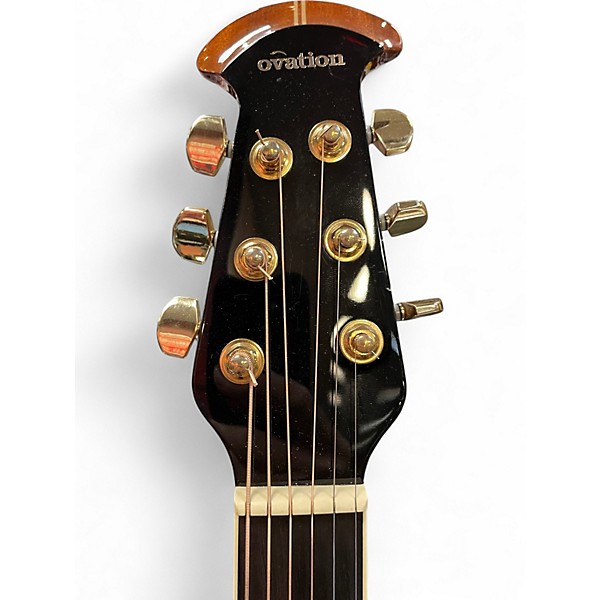 Used Ovation Elite 2078AX Black Acoustic Electric Guitar