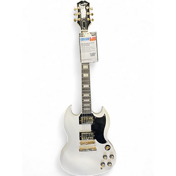 Used Epiphone sg custom White Solid Body Electric Guitar