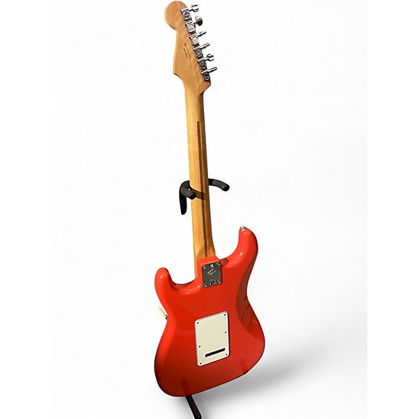 Used 2023 Fender Deluxe Players Stratocaster Fiesta Red Solid Body Electric Guitar