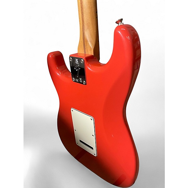 Used 2023 Fender Deluxe Players Stratocaster Fiesta Red Solid Body Electric Guitar