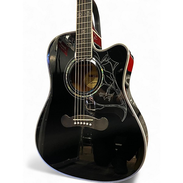 Used Epiphone Dave Navarro Signature Black Acoustic Electric
