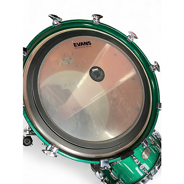 Used Yamaha 4 Piece Custom Absolute Emerald Mist Drum Kit