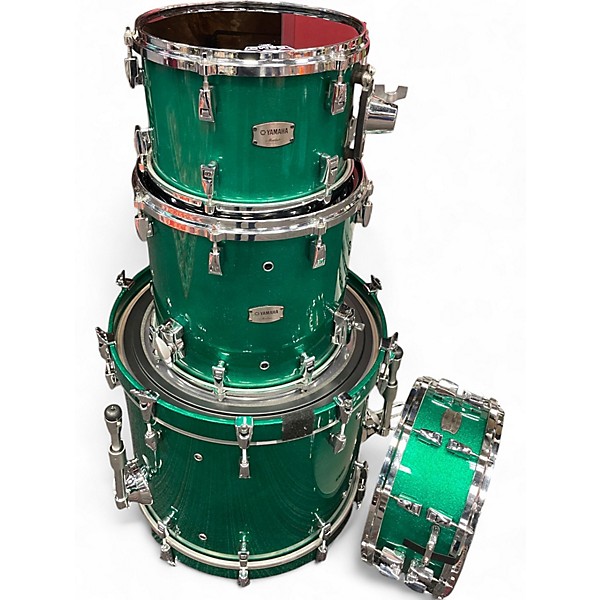 Used Yamaha 4 Piece Custom Absolute Emerald Mist Drum Kit