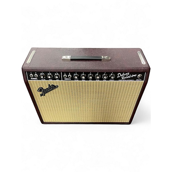 Used Fender 1965 Reissue Deluxe Reverb 22W Limited Edition Wine Red Tube Guitar Combo Amp