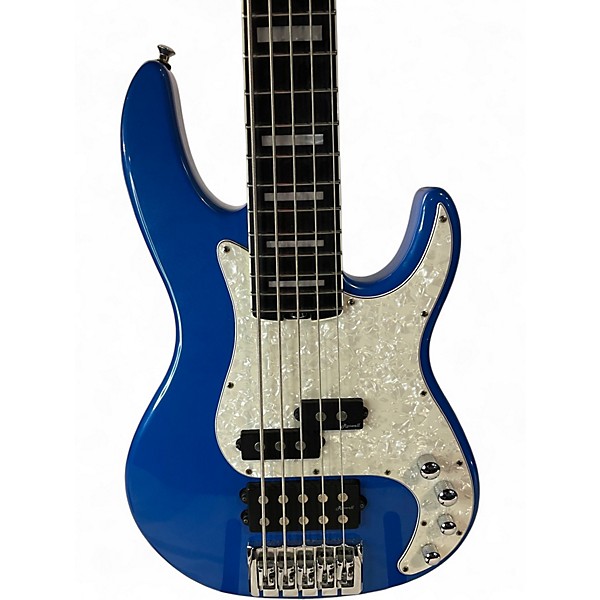 Used Harley Benton PRO SERIES Blue Electric Bass Guitar